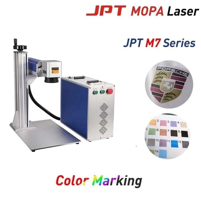 Jpt M7 Bölünmüş Masa Mopa Fiber Lazer Renkli Gravür Makinesi Paslanmaz Çelik Alümina Takı İçin