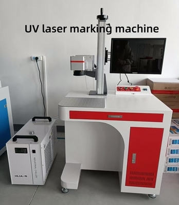 Yüksek hassasiyetli cam plastik logo baskı için 3W 5W 10W UV lazer kazıcı