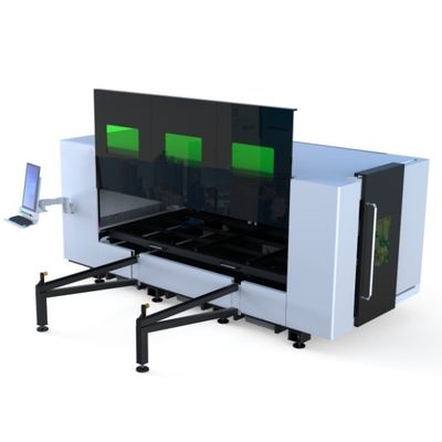 Yüksek Güçlü Yan Çekmeli 6000W 3015LS Metal Levha Fiber Lazer Kesim Makinesi