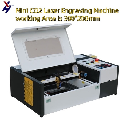 3020 Küçük Lazer Oyma Makinesi 40W 50W Lazer Kauçuk Damga Makinesi Lazer Oyma Makinesi